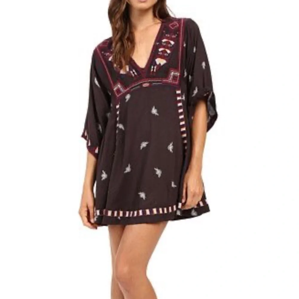 Free People Tulum embroidered mini dress NWOT size XS - Picture 2 of 9